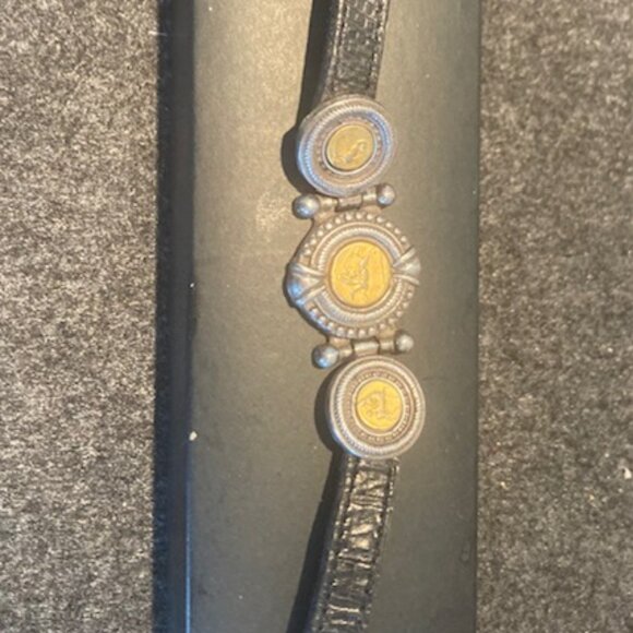 Brighten Company 1995' Vintage Silver Charms and Leather bracelets - Picture 2 of 4